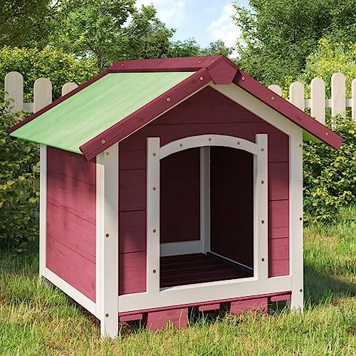 Homgoday Hundehütte aus Massivholz, Mokka-Kiefer, 65 x 65 x 61,5 cm, Hundehütte für den Außenbereich, Tierhaus, Hundehütte für Haustiere und Tiere Homgoday Hundehütte aus Massivholz, Mokka-Kiefer, 65 x 65 x 61,5 cm, Hundehütte für den Außenbereich, Tierhaus, Hundehütte für Haustiere und Tiere von Homgoday