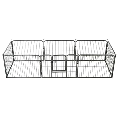 Homgoday Hundekäfig, Hundebox mit 8 Platten aus Stahl, 60 x 80 cm, Schwarz, Hundekäfig für den Innenbereich, Kennel für Hunde, Hundekäfige, Laufstall für Hunde im Freien Homgoday Hundekäfig, Hundebox mit 8 Platten aus Stahl, 60 x 80 cm, Schwarz, Hundekäfig für den Innenbereich, Kennel für Hunde, Hundekäfige, Laufstall für Hunde im Freien von Homgoday