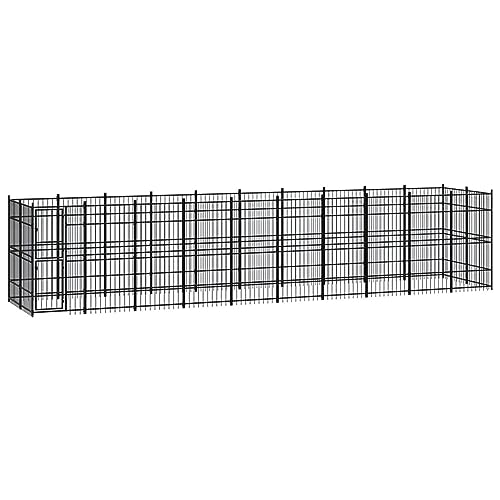 Homgoday Hundekäfig, Hundekäfig für den Außenbereich aus Stahl, 18,43 m², Hundekäfig für den Innenbereich, Kennel für Hunde, Hundekäfige, Hundekäfige, für den Außenbereich, Modell 3097964 Homgoday Hundekäfig, Hundekäfig für den Außenbereich aus Stahl, 18,43 m², Hundekäfig für den Innenbereich, Kennel für Hunde, Hundekäfige, Hundekäfige, für den Außenbereich, Modell 3097964 von Homgoday
