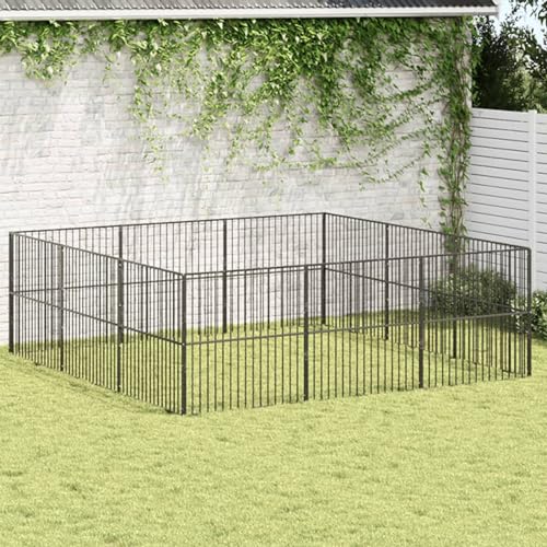 Homgoday Hundekäfig, Laufgitter für Hunde, 12 Paneele, schwarz, verzinkter Stahl, Hundekäfig, Hundekäfig für den Innenbereich, Kennel für Hunde, Hundekäfige für Hunde im Freien, Modell 3209554 Homgoday Hundekäfig, Laufgitter für Hunde, 12 Paneele, schwarz, verzinkter Stahl, Hundekäfig, Hundekäfig für den Innenbereich, Kennel für Hunde, Hundekäfige für Hunde im Freien, Modell 3209554 von Homgoday