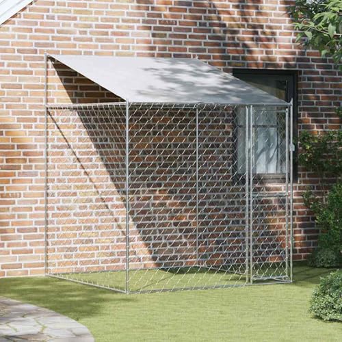 Homgoday Hundekäfig 200 x 200 x 258 cm Stahl und PE Hundekäfig Model42009131 von Homgoday