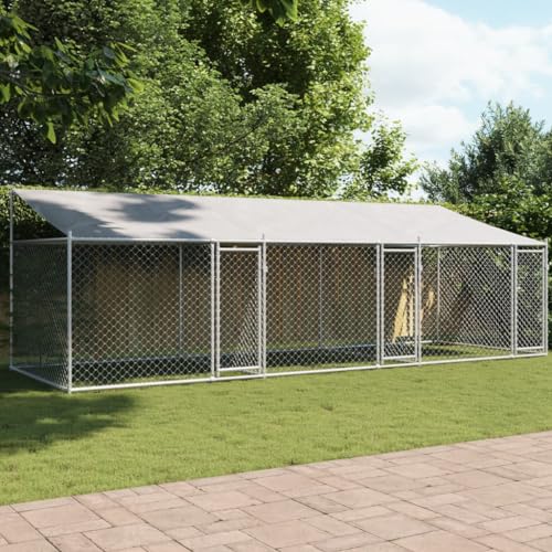Homgoday Hundekäfig mit Dach und Türen Grau 6x2x2m Stahl verzinkt Laufstall geeignet für Hunde/Welpen/Katzen & Kaninchen, Indoor/Outdoor Hund und Haustier Laufstall Hundegehege Welpengehege Tiere & Homgoday Hundekäfig mit Dach und Türen Grau 6x2x2m Stahl verzinkt Laufstall geeignet für Hunde/Welpen/Katzen & Kaninchen, Indoor/Outdoor Hund und Haustier Laufstall Hundegehege Welpengehege Tiere & von Homgoday