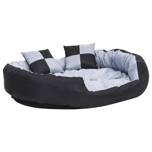 Homgoday Hundekissen Wendbar und Waschbar Grau und Schwarz 110x80x23 cm Aufbewahrungsbox Model171209 von Homgoday