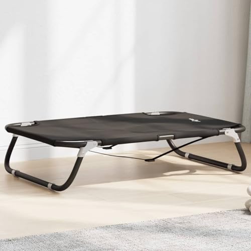 Homgoday Hundeliege Klappbar Anthrazit Oxford-Gewebe und Stahl Hundebetten Model172604 von Homgoday