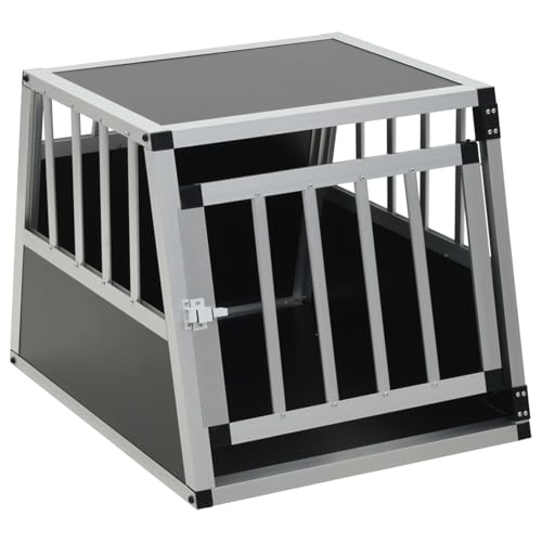 Homgoday Hundetransportbox mit Einzeltür 54 x 69 x 50 cm Hundetransportkäfig Model170666 von Homgoday