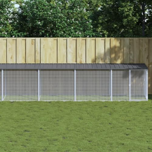 Homgoday Käfig Hühner mit Dach Anthrazit 803 x 98 x 90 cm Zink Zink Möbel für Haus Innen Außen Wohnzimmer Schlafzimmer Homgoday Käfig Hühner mit Dach Anthrazit 803 x 98 x 90 cm Zink Zink Möbel für Haus Innen Außen Wohnzimmer Schlafzimmer von Homgoday