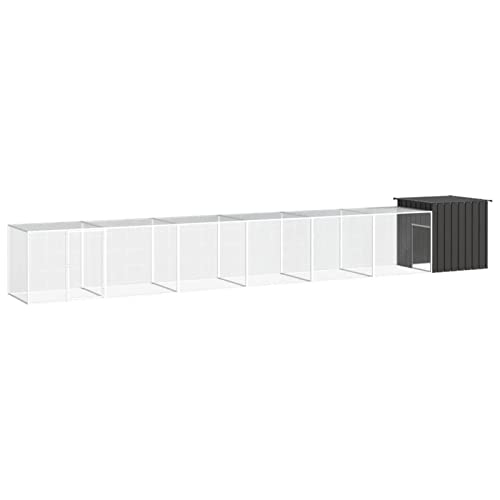Homgoday Käfig für Hühner, Anthrazit, 700 x 91 x 100 cm, verzinkter Stahl, Möbel, Tierkäfig für Hühner, Kaninchen Homgoday Käfig für Hühner, Anthrazit, 700 x 91 x 100 cm, verzinkter Stahl, Möbel, Tierkäfig für Hühner, Kaninchen von Homgoday