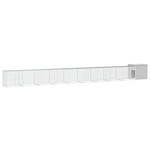 Homgoday Käfig für Hühner, grau, 1000 x 91 x 100 cm, verzinkter Stahl, Tierkäfig für Hühner, Kaninchen Homgoday Käfig für Hühner, grau, 1000 x 91 x 100 cm, verzinkter Stahl, Tierkäfig für Hühner, Kaninchen von Homgoday