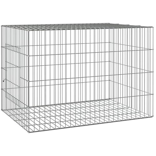 Homgoday Kaninchenkäfig 78x54x54 cm Verzinktes Eisen Haustierkäfig Model171567 von Homgoday