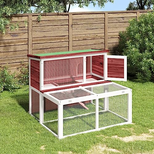 Homgoday Kaninchenstall Mokka 102x90x84,5 cm Massivholz Kiefer Kaninchen Meerschweinchen Stall und Auslauf Holz Outdoor Kaninchenstall Kleintierhaus Haustierkäfig Haustierstall Transportbox Homgoday Kaninchenstall Mokka 102x90x84,5 cm Massivholz Kiefer Kaninchen Meerschweinchen Stall und Auslauf Holz Outdoor Kaninchenstall Kleintierhaus Haustierkäfig Haustierstall Transportbox von Homgoday
