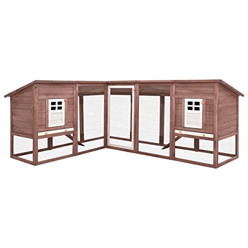 Homgoday Kaninchenstall für den Außenbereich, groß, Mokka und Weiß, aus Fichtenholz, Käfig für Tiere, Hühner, Kaninchen Homgoday Kaninchenstall für den Außenbereich, groß, Mokka und Weiß, aus Fichtenholz, Käfig für Tiere, Hühner, Kaninchen von Homgoday