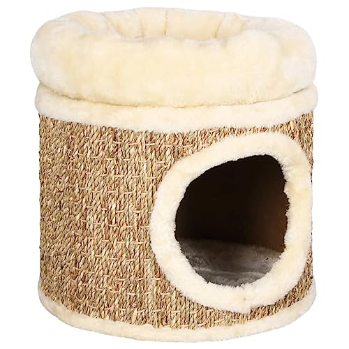 Homgoday Katzen-Kuia mit luxuriösem Kissen 33 cm aus Junco, Möbel für Haus Innen Außen Wohnzimmer Schlafzimmer Homgoday Katzen-Kuia mit luxuriösem Kissen 33 cm aus Junco, Möbel für Haus Innen Außen Wohnzimmer Schlafzimmer von Homgoday
