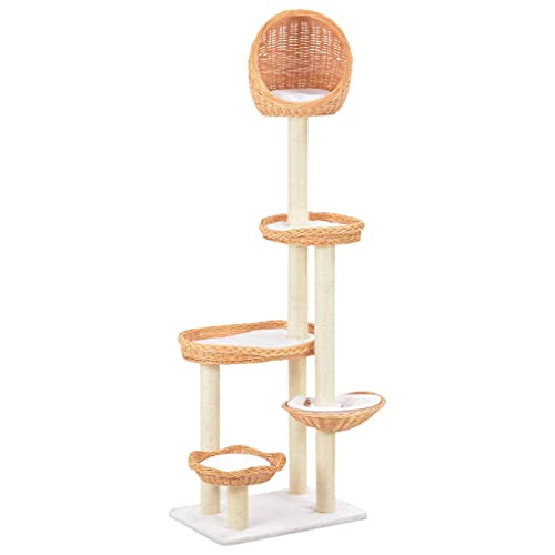 Homgoday Katzenbaum mit Kratzbaum aus natürlichem Weidenholz, Katzenspielzeug, Katzenspielzeug, Kratzbaum für Katzen, Kratzbaum t Homgoday Katzenbaum mit Kratzbaum aus natürlichem Weidenholz, Katzenspielzeug, Katzenspielzeug, Kratzbaum für Katzen, Kratzbaum t von Homgoday