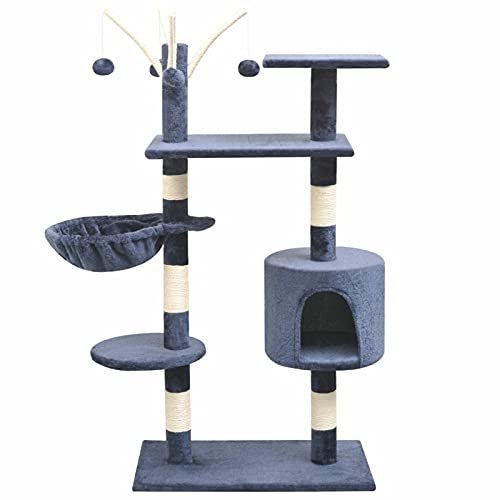 Homgoday Katzenspielzeug, Katzenbaum mit Kratzbaum Sisal 125cm Dunkelblau, Katzenspielzeug, Katzenspielzeug, Kratzbaum für Katzen, Kratzbaum Homgoday Katzenspielzeug, Katzenbaum mit Kratzbaum Sisal 125cm Dunkelblau, Katzenspielzeug, Katzenspielzeug, Kratzbaum für Katzen, Kratzbaum von Homgoday