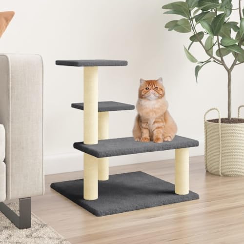 Homgoday Katzenspielzeug, Katzenbaum mit Kratzbaum aus Sisal, dunkelgrau, 61 cm, Katzenspielzeug, Katzenspielzeug, Kratzbaum für Katzen, Kratzbaum Homgoday Katzenspielzeug, Katzenbaum mit Kratzbaum aus Sisal, dunkelgrau, 61 cm, Katzenspielzeug, Katzenspielzeug, Kratzbaum für Katzen, Kratzbaum von Homgoday