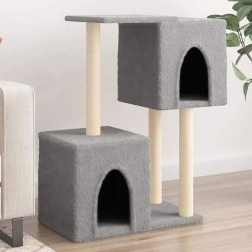 Homgoday Katzenspielzeug, Katzenbaum mit Kratzbaum aus Sisal, hellgrau, 86 cm, Katzenspielzeug, Katzenspielzeug, Kratzbaum für Katzen, Kratzbaum Homgoday Katzenspielzeug, Katzenbaum mit Kratzbaum aus Sisal, hellgrau, 86 cm, Katzenspielzeug, Katzenspielzeug, Kratzbaum für Katzen, Kratzbaum von Homgoday