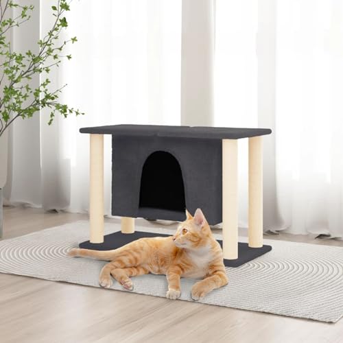 Homgoday Katzenspielzeug, Katzenbaum mit Kratzbaum aus Sisal Dunkelgrau 50 cm, Katzenspielzeug, Katzenspielzeug, Kratzbaum für Katzen, Kratzbaum Homgoday Katzenspielzeug, Katzenbaum mit Kratzbaum aus Sisal Dunkelgrau 50 cm, Katzenspielzeug, Katzenspielzeug, Kratzbaum für Katzen, Kratzbaum von Homgoday