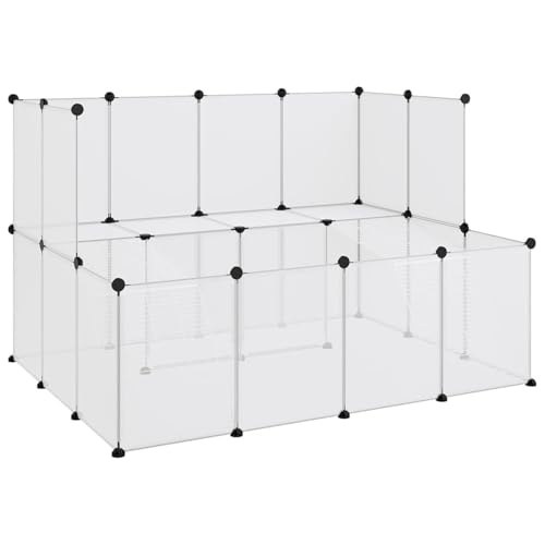 Homgoday Kleintierkäfig Transparent 143x107x93 cm PP und Stahl Haustierkäfig Model340570 von Homgoday