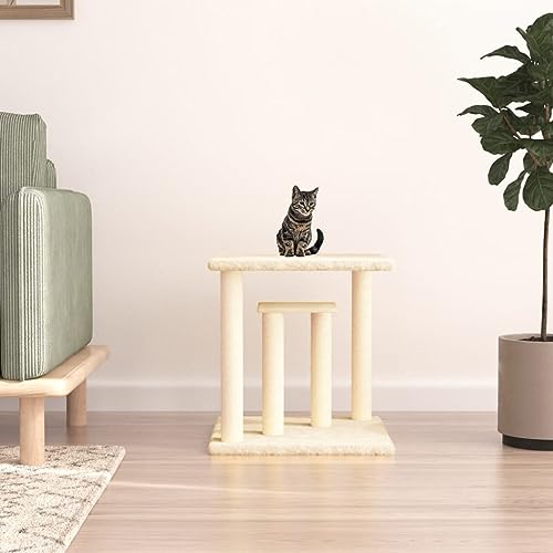 Homgoday Kratzbaum für Katzen mit Plattformen Creme 50 cm, Kratzbaum für Katzen, Katzenturm, Katzenbaum, Spielhaus für Haustiere Homgoday Kratzbaum für Katzen mit Plattformen Creme 50 cm, Kratzbaum für Katzen, Katzenturm, Katzenbaum, Spielhaus für Haustiere von Homgoday