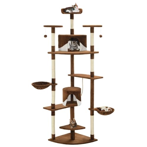Homgoday Kratzbaum für Katzen und Kratzbäume aus Sisal 203 cm Braun und Weiß, Katzenspielzeug, Katzenspielzeug, Kratzbaum für Katzen, Kratzbaum Homgoday Kratzbaum für Katzen und Kratzbäume aus Sisal 203 cm Braun und Weiß, Katzenspielzeug, Katzenspielzeug, Kratzbaum für Katzen, Kratzbaum von Homgoday