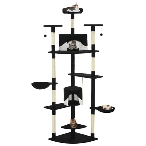 Homgoday Kratzbaum für Katzen und Kratzbäume aus Sisal 203 cm Schwarz und Weiß, Katzenspielzeug, Katzenspielzeug, Kratzbaum für Katzen, Kratzbaum Homgoday Kratzbaum für Katzen und Kratzbäume aus Sisal 203 cm Schwarz und Weiß, Katzenspielzeug, Katzenspielzeug, Kratzbaum für Katzen, Kratzbaum von Homgoday
