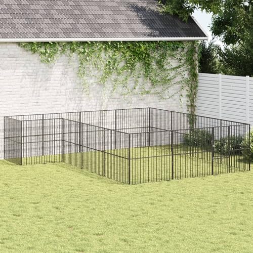 Homgoday Laufstall für Hunde, 16 Paneele, schwarz, verzinkter Stahl, für drinnen und draußen, Haustierhaus, Unterschlupf, Tierheim, Tierheim, Tierheim, Haustierbedarf, 16 Paneele Homgoday Laufstall für Hunde, 16 Paneele, schwarz, verzinkter Stahl, für drinnen und draußen, Haustierhaus, Unterschlupf, Tierheim, Tierheim, Tierheim, Haustierbedarf, 16 Paneele von Homgoday