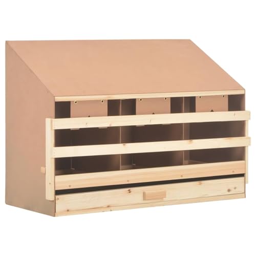 Homgoday Legenest für Hühner 3 Fächer 93x40x65 cm Massivholz Kiefer Hühnerstall Model170655 von Homgoday