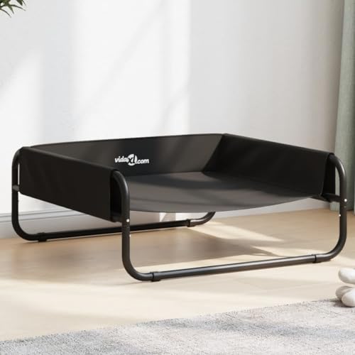 Homgoday Mobili 172601 Erhöhtes Hundebett aus Oxford-Stoff, Anthrazit und Stahl, Hundebett, Hundebett, Innen-Hundebett, Hundekissen, Modell 172601 Homgoday Mobili 172601 Erhöhtes Hundebett aus Oxford-Stoff, Anthrazit und Stahl, Hundebett, Hundebett, Innen-Hundebett, Hundekissen, Modell 172601 von Homgoday