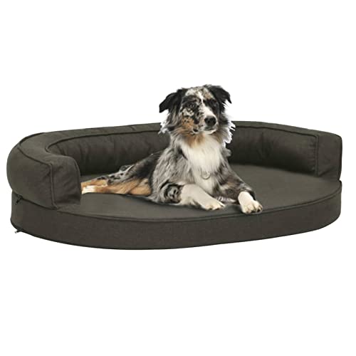Homgoday Mobili Ergonomische Matratze für Hunde, 75 x 53 cm, Leinenoptik, dunkelgrau, Dekoration für Möbel, für Innen- und Außenbereiche, für Wohnzimmer und Büro Homgoday Mobili Ergonomische Matratze für Hunde, 75 x 53 cm, Leinenoptik, dunkelgrau, Dekoration für Möbel, für Innen- und Außenbereiche, für Wohnzimmer und Büro von Homgoday