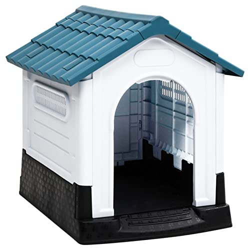 Homgoday Mobili Hundehaus Blau 57 x 68 x 66 cm aus Polypropylen, Dekoration für Möbel, für Innen- und Außenbereiche, für Wohnzimmer und Büro Homgoday Mobili Hundehaus Blau 57 x 68 x 66 cm aus Polypropylen, Dekoration für Möbel, für Innen- und Außenbereiche, für Wohnzimmer und Büro von Homgoday