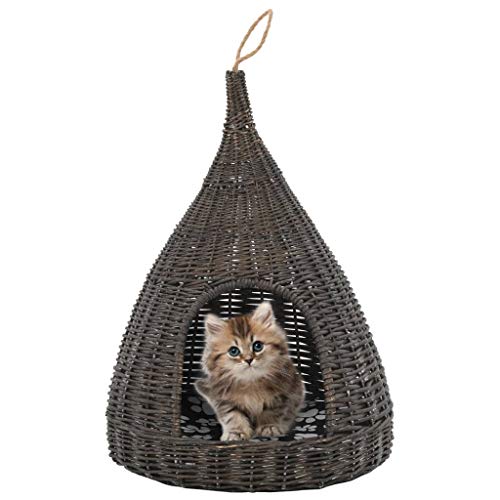 Homgoday Mobili Katzenkorb Kissen grau 40 x 60 cm Teepee Weide Natur, Homgoday Mobili Katzenkorb Kissen grau 40 x 60 cm Teepee Weide Natur, von Homgoday