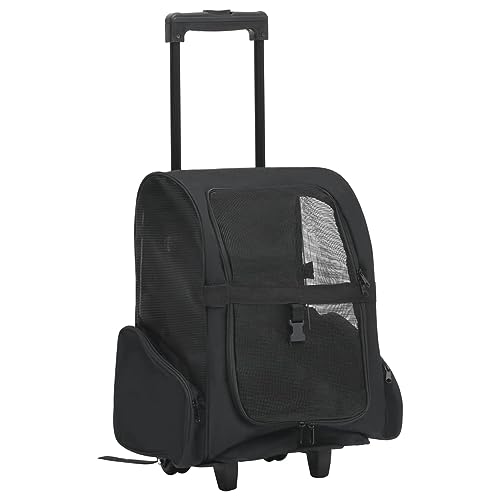 Homgoday Mobili Trolley Transportbox für Haustiere, faltbar, multifunktional, schwarz, Dekoration für Möbel, Innen- und Außenmöbel für Wohnzimmer Büro Homgoday Mobili Trolley Transportbox für Haustiere, faltbar, multifunktional, schwarz, Dekoration für Möbel, Innen- und Außenmöbel für Wohnzimmer Büro von Homgoday
