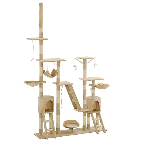 Homgoday Möbel für Katzen mit Kratzbaum aus Sisal 230-250 cm Beige, Katzenspielzeug, Katzenspielzeug, Kratzbaum für Katzen, Kratzbaum Homgoday Möbel für Katzen mit Kratzbaum aus Sisal 230-250 cm Beige, Katzenspielzeug, Katzenspielzeug, Kratzbaum für Katzen, Kratzbaum von Homgoday