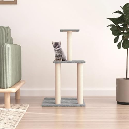 Homgoday Möbel für Katzen mit Kratzbaum aus Sisal hellgrau 85,5 cm, Katzenspielzeug, Katzenspielzeug, Kratzbaum für Katzen, Kratzbaum Homgoday Möbel für Katzen mit Kratzbaum aus Sisal hellgrau 85,5 cm, Katzenspielzeug, Katzenspielzeug, Kratzbaum für Katzen, Kratzbaum von Homgoday