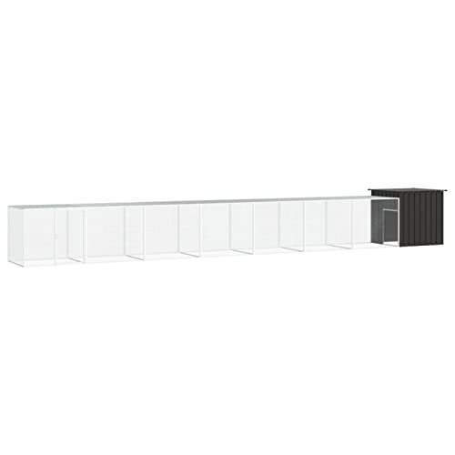 Homgoday Möbelkäfig für Hühner, Anthrazit, 800 x 91 x 100 cm, verzinkter Stahl, Dekoration für Möbel, für den Innen- und Außenbereich für Wohnzimmer, Büro Homgoday Möbelkäfig für Hühner, Anthrazit, 800 x 91 x 100 cm, verzinkter Stahl, Dekoration für Möbel, für den Innen- und Außenbereich für Wohnzimmer, Büro von Homgoday