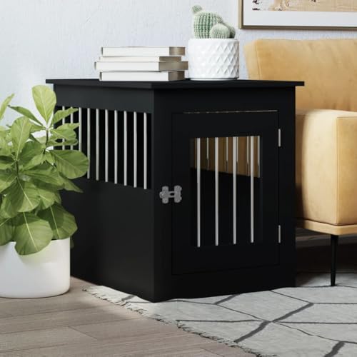 Homgoday Möbelkäfig für Hunde, Schwarz, 55 x 75 x 65 cm, mehrschichtiges Holz, Dekoration für Möbel, für Innen- und Außenbereiche, für Wohnzimmer und Büro Homgoday Möbelkäfig für Hunde, Schwarz, 55 x 75 x 65 cm, mehrschichtiges Holz, Dekoration für Möbel, für Innen- und Außenbereiche, für Wohnzimmer und Büro von Homgoday