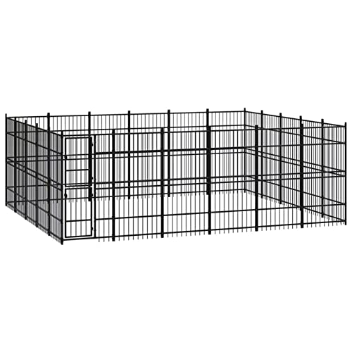 Homgoday Outdoor Hundehütte Stahl 27,65m², Hundehütte Welpenlaufstall, Garten Laufstall Zaun Kistengehege Käfig, Laufstall geeignet für Hunde, Welpen, Katzen & Kaninchen 1155 Tiere & Haustierbedarf von Homgoday