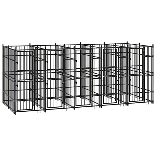 Homgoday Outdoor Hundehütte Stahl 9,22 m², Hundehütte Welpenlaufstall, Garten Laufstall Zaun Kistengehege Käfig, Laufstall geeignet für Hunde, Welpen, Katzen & Kaninchen 1175 Tiere & Haustierbedarf von Homgoday