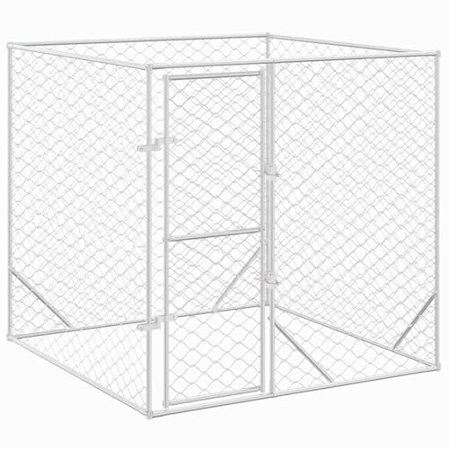 Homgoday Outdoor-Hundezwinger Silbern 2x2x2 m Verzinkter Stahl Hundehütte im Freien Model153674 Homgoday Outdoor-Hundezwinger Silbern 2x2x2 m Verzinkter Stahl Hundehütte im Freien Model153674 von Homgoday