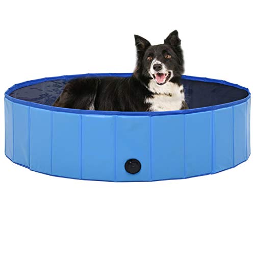 Homgoday Planschbecken für Hunde, faltbar, blau, 120 x 30 cm, aus PVC, Möbel für Haus, Innen- und Außenbereich, Wohnzimmer, Schlafzimmer Homgoday Planschbecken für Hunde, faltbar, blau, 120 x 30 cm, aus PVC, Möbel für Haus, Innen- und Außenbereich, Wohnzimmer, Schlafzimmer von Homgoday