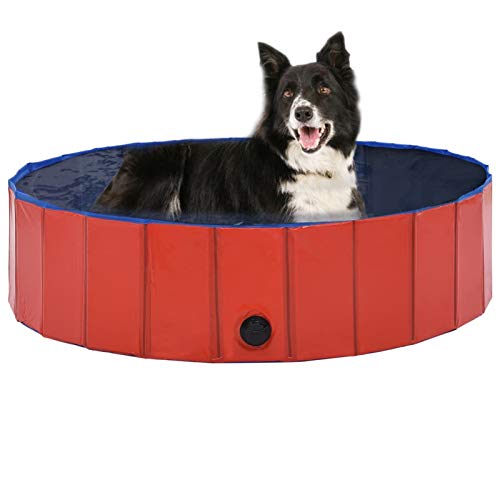 Homgoday Planschbecken für Hunde, faltbar, rot, 120 x 30 cm, aus PVC, Möbel für Haus, Innen- und Außenbereich, Wohnzimmer, Schlafzimmer Homgoday Planschbecken für Hunde, faltbar, rot, 120 x 30 cm, aus PVC, Möbel für Haus, Innen- und Außenbereich, Wohnzimmer, Schlafzimmer von Homgoday