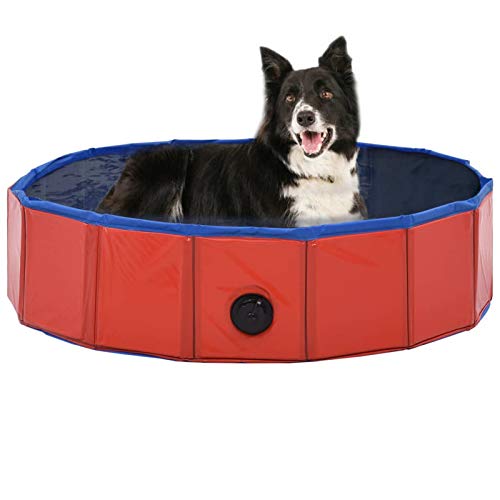 Homgoday Planschbecken für Hunde, faltbar, rot, 80 x 20 cm, aus PVC, Möbel für Haus, Innen- und Außenbereich, Wohnzimmer, Schlafzimmer Homgoday Planschbecken für Hunde, faltbar, rot, 80 x 20 cm, aus PVC, Möbel für Haus, Innen- und Außenbereich, Wohnzimmer, Schlafzimmer von Homgoday