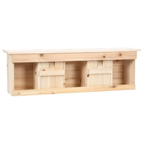 Homgoday Spatzenhaus 5-Fach 68x15x21 cm Tannenholz Vogelhaus Model47245 von Homgoday