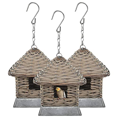 Homgoday Vogelhäuschen 3 Stück aus Weide, Möbel für den Innen- und Außenbereich Homgoday Vogelhäuschen 3 Stück aus Weide, Möbel für den Innen- und Außenbereich von Homgoday