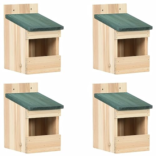 Homgoday Vogelhäuschen 4 Stück 12 x 16 x 20 cm aus Tannenholz, Möbel für den Innen- und Außenbereich Homgoday Vogelhäuschen 4 Stück 12 x 16 x 20 cm aus Tannenholz, Möbel für den Innen- und Außenbereich von Homgoday