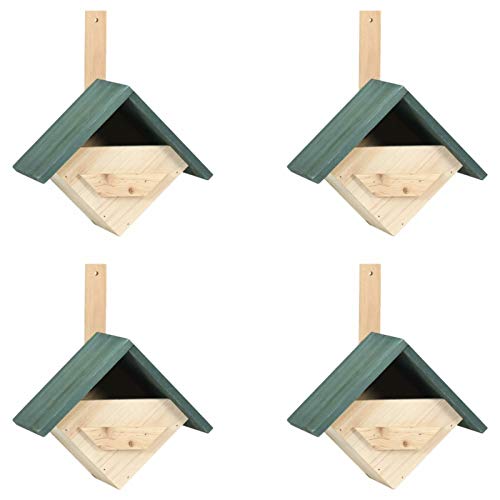 Homgoday Vogelhäuser, 4 Stück, 24 x 16 x 30 cm, aus Fichtenholz, Möbel für den Innen- und Außenbereich Homgoday Vogelhäuser, 4 Stück, 24 x 16 x 30 cm, aus Fichtenholz, Möbel für den Innen- und Außenbereich von Homgoday