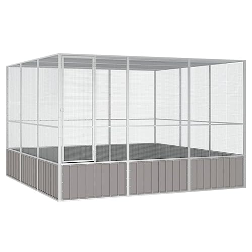 Homgoday Vogelkäfig Grau 302,5x324,5x211,5cm Stahl verzinkt Vogelnest Vogelhäuser Vogelkäfige & Ständer Tiere & Tierbedarf Homgoday Vogelkäfig Grau 302,5x324,5x211,5cm Stahl verzinkt Vogelnest Vogelhäuser Vogelkäfige & Ständer Tiere & Tierbedarf von Homgoday