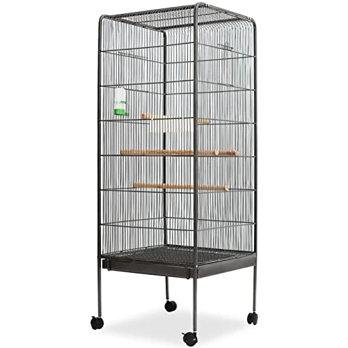 Homgoday Vogelkäfig schwarz 54x54x146cm Stahl Homgoday Vogelkäfig schwarz 54x54x146cm Stahl von Homgoday