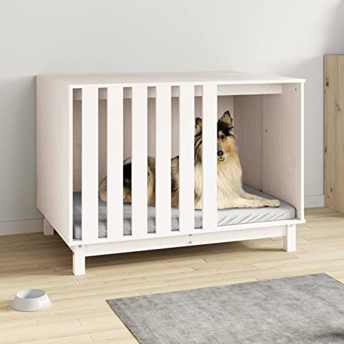 Homgoday Weißes Hundehaus 100 x 70 x 72 cm aus massivem Kiefernholz, Tierkäfig, Käfig für Hühner, Kaninchen Homgoday Weißes Hundehaus 100 x 70 x 72 cm aus massivem Kiefernholz, Tierkäfig, Käfig für Hühner, Kaninchen von Homgoday