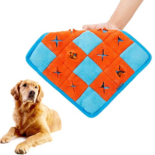 Homieco Hundetraining Spielzeug, Hundematte für langsame Fütterung mit kleinen Quadraten, Hundespielzeug quietschend für Gesangstraining, Hundefütterung Matte Geruchstraining Decke von Homieco